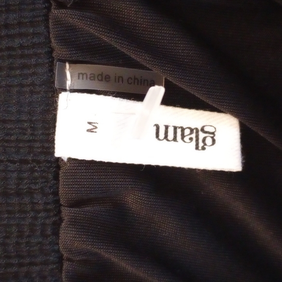 Glam Ladies Long Sleeve Midi Dress with Ruffle Accent Size:M Color:Black NWOT - Picture 7 of 10